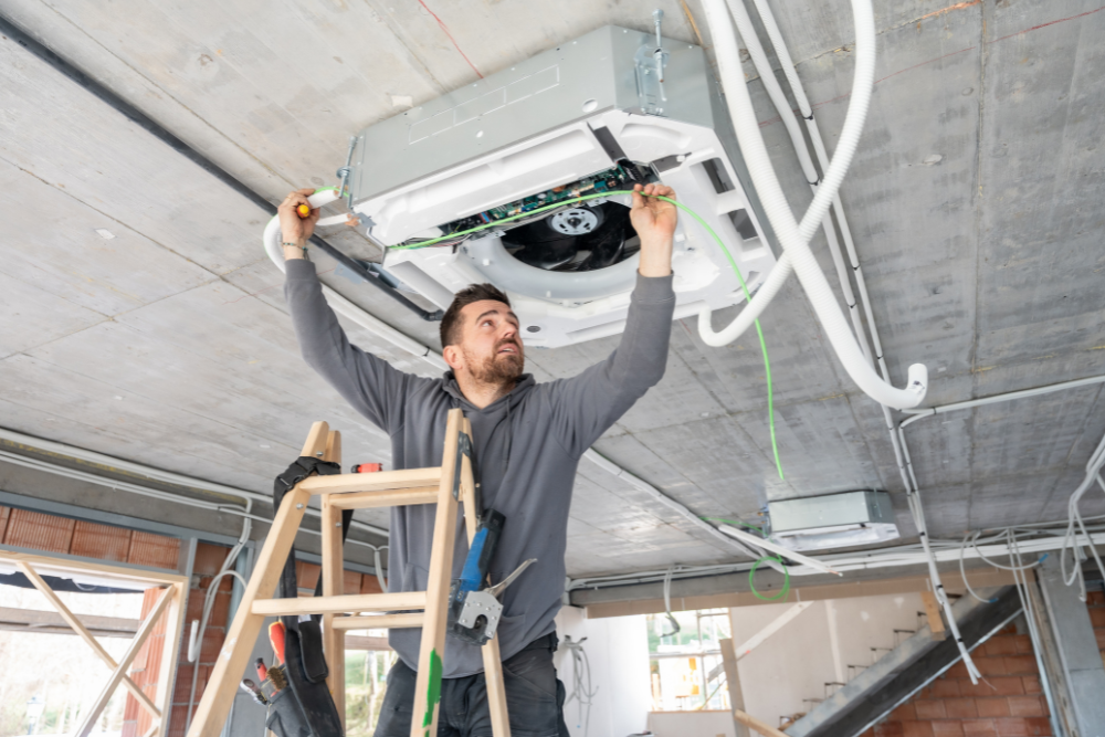 Ceiling fan installation